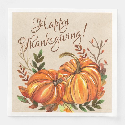 Erntedank Pumpkins Serviette (Vorderseite)