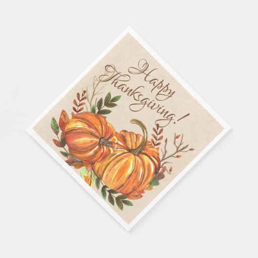 Erntedank Pumpkins Serviette (Ecke)