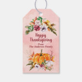 Erntedank Pumpkins und Blume Giftmarken Geschenkanhänger (Vorderseite)