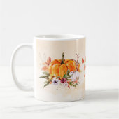 Erntedank Pumpkins und Blume Kaffeetasse (Links)