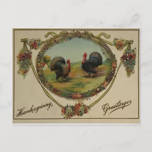 Erntedank-Puten Postkarte (Vorderseite)