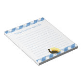 Erntedank Putenblauer Gingham-Einkaufsliste Notizblock (angewinkelt)