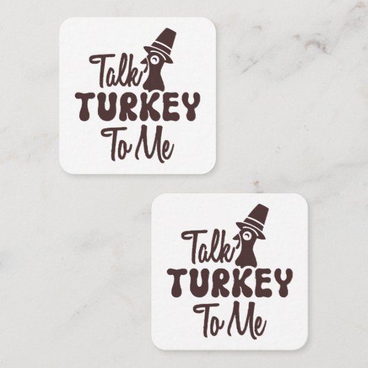 Erntedank Quadratische Visitenkarte (Vorne/Hinten)