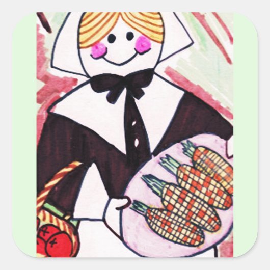 ERNTEDANK QUADRATISCHER AUFKLEBER (Vorderseite)