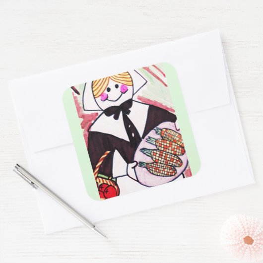 ERNTEDANK QUADRATISCHER AUFKLEBER (Umschlag)