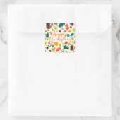 Erntedank Quadratischer Aufkleber (Tasche)