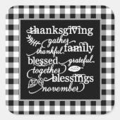 Erntedank Quadratischer Aufkleber (Vorderseite)