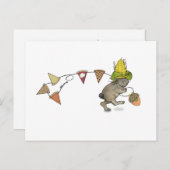 Erntedank Rabbit Postcard Postkarte (Vorne/Hinten)