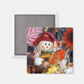 Erntedank Rag Doll unter der Herbsternte Szene Magnet (Vorderseite/Rückseite)