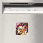 Erntedank Rag Doll unter der Herbsternte Szene Magnet (In Situ (Geschirrspüler))