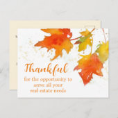 Erntedank Real Anwesen Agent Zuhause Postkarte (Vorne/Hinten)