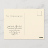 Erntedank Real Anwesen Agent Zuhause Postkarte (Rückseite)