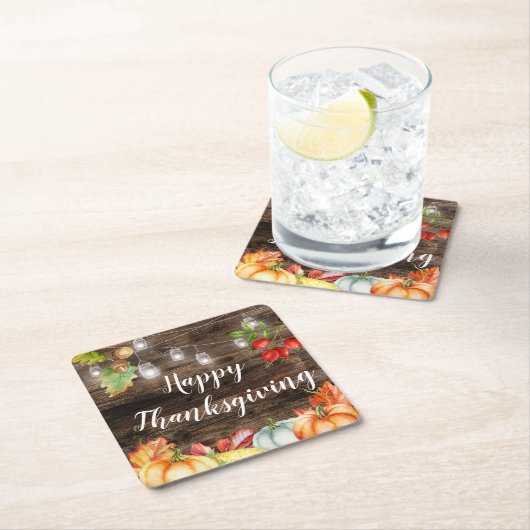 Erntedank Rechteckiger Pappuntersetzer (Vor Ort)