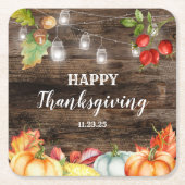 Erntedank Rechteckiger Pappuntersetzer (Vorderseite)