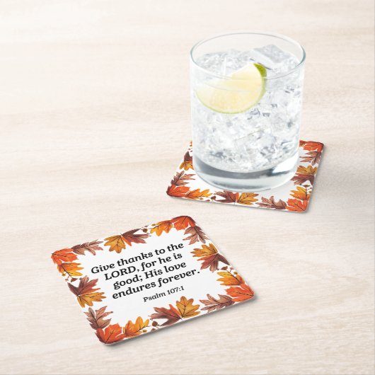 Erntedank Rechteckiger Pappuntersetzer (Vor Ort)