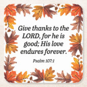 Erntedank Rechteckiger Pappuntersetzer (Vorderseite)