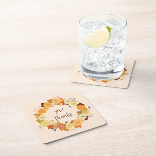 Erntedank Rechteckiger Pappuntersetzer (Vor Ort)