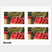 Erntedank Rectangul Rechteckiger Aufkleber (Blatt)