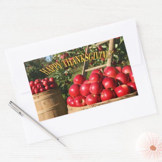 Erntedank Rectangul Rechteckiger Aufkleber (Umschlag)