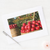 Erntedank Red Apple Harvest Rechteckiger Aufkleber (Umschlag)