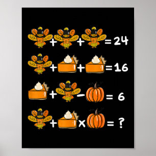 Erntedank Reihenfolge der Operationen Math Lehrer Poster
