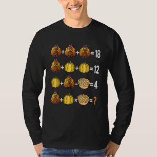 Erntedank-Reihenfolge der Operationen Quiz Mathema T-Shirt