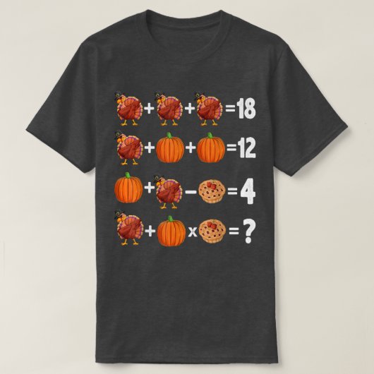 Erntedank-Reihenfolge der Vorgänge Quiz Mathematik T-Shirt (Design vorne)