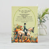 Erntedank Reittiere Einladung (Stehend Vorderseite)