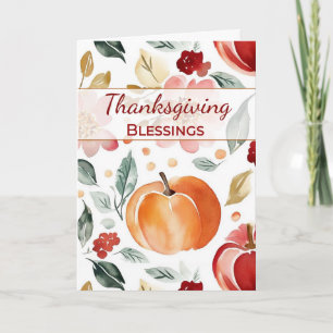 Erntedank Religiöse gesegnete Herbstkürme Karte