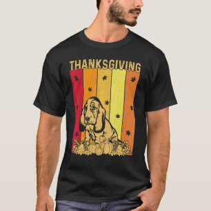 Erntedank Retro Basset Hunde Matching Famile T-Shirt