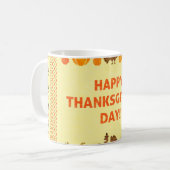Erntedank: Retro bestickte Kartendesign. Kaffeetasse (Vorderseite Links)
