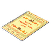 Erntedank: Retro bestickte Kartendesign. Notizblock (Linke Seite)