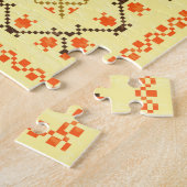 Erntedank: Retro bestickte Kartendesign. Puzzle (Seite)