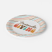 Erntedank Retro Friends, die Teller von Papier geb (Schrägansicht)