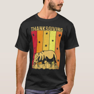 Erntedank Retro Hippo Matching Family Pajamas T-Shirt