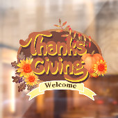 Erntedank Retro Kariert Fensteraufkleber (Blatt 2)