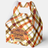 Erntedank Retro Kariert Geschenkschachtel (Vorderseite)