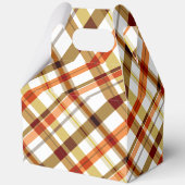 Erntedank Retro Kariert Geschenkschachtel (Rückseite)