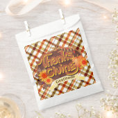 Erntedank Retro Kariert Geschenktütchen (Ausgeschnitten)