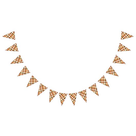 Erntedank Retro Kariert Wimpelkette (Alle)