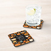 Erntedank Retro Kürbis Mitte des Jahrhunderts Ahor Getränkeuntersetzer (Rechte Seite)