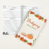 Erntedank Rezepte Herbstleaves Notebook Notizblock (Innen)