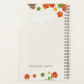 Erntedank Rezepte Herbstleaves Notebook Notizblock (Rückseite)