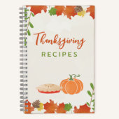 Erntedank Rezepte Herbstleaves Notebook Notizblock (Vorderseite)