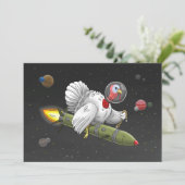 Erntedank Rocket Türkei Feiertagskarte (Stehend Vorderseite)