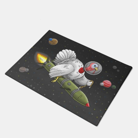 Erntedank Rocket Türkei Fußmatte (Schrägansicht)