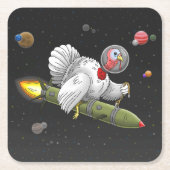 Erntedank Rocket Türkei Rechteckiger Pappuntersetzer (Vorderseite)