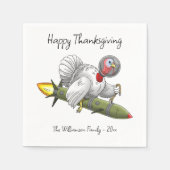 Erntedank Rocket Türkei Serviette (Vorderseite)