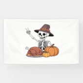 Erntedank Röntgen Skeleton Funny Rock Hand Fall L Banner (Horizontal)