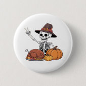 Erntedank Röntgen Skeleton Funny Rock Hand Fall L Button (Vorderseite)